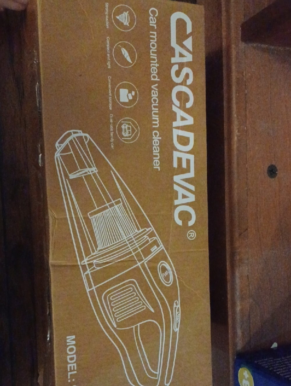 CASCADEVAC Car Mounted Vacuum Cleaner - Brown